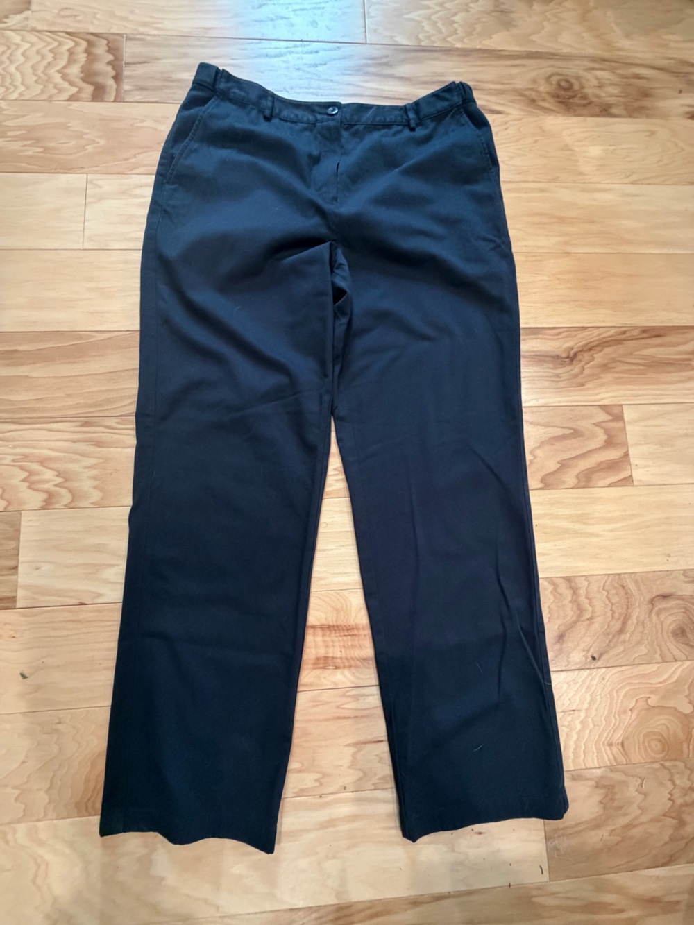 L.L.Bean Classic Fit Black Straight Leg Pants Size 16 classic minimalist